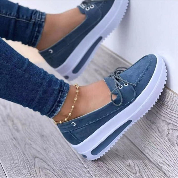 Dame Sneakers i Boot-stil med moderigtig plateau sål og åndbart overmateriale Stilla