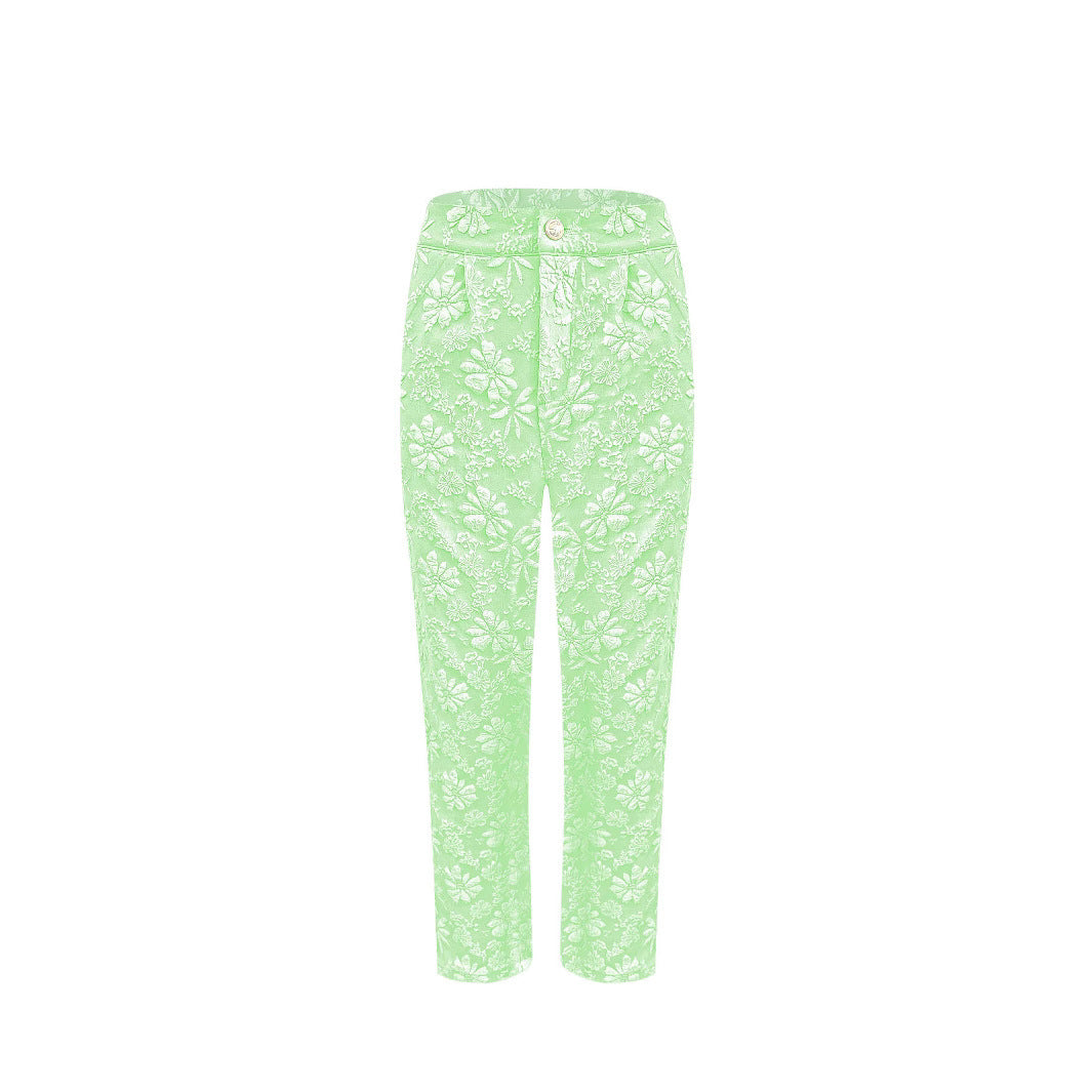 Dame Floral Print Afslappet Fit Bukser Stilla