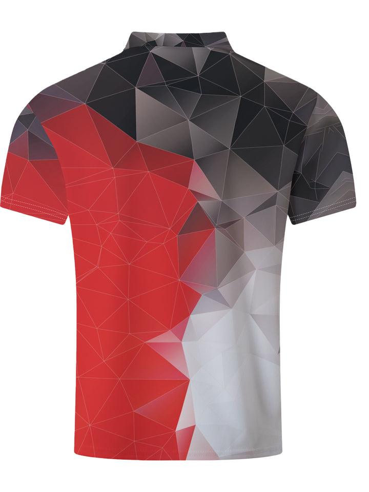 Herre Poloshirt med innovativt geometrisk design og åndbare egenskaber Stilla