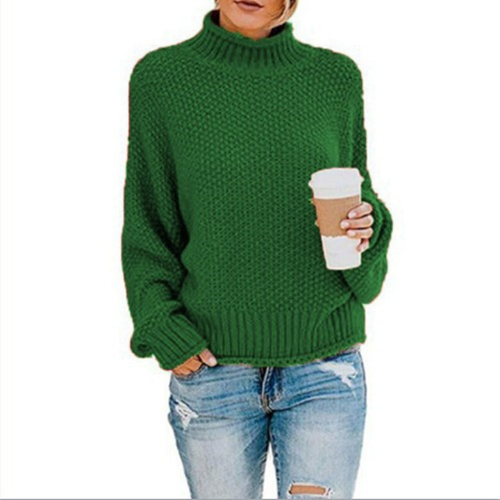 Dame chunky strikket turtleneck sweater med en afslappet pasform Stilla