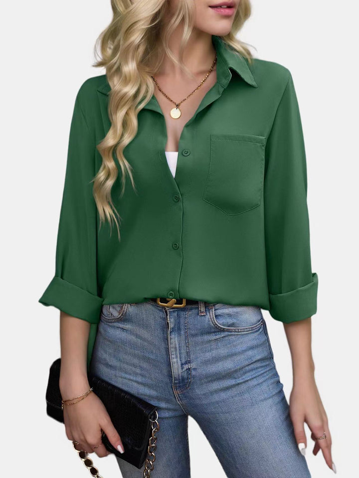 Damer Elegant og alsidig bluse med brystlomme Stilla