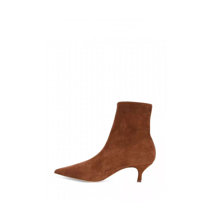 Femme Elegante Spidse Tå Suedes Støvletter Stilla