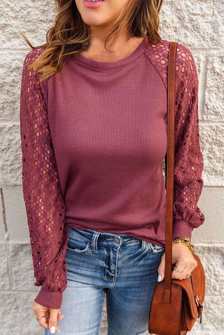 Dame moderne sweatshirt med luftige spidsærmer Stilla