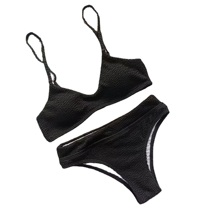 Femme Textureret Bralette Bikini Sæt Stilla