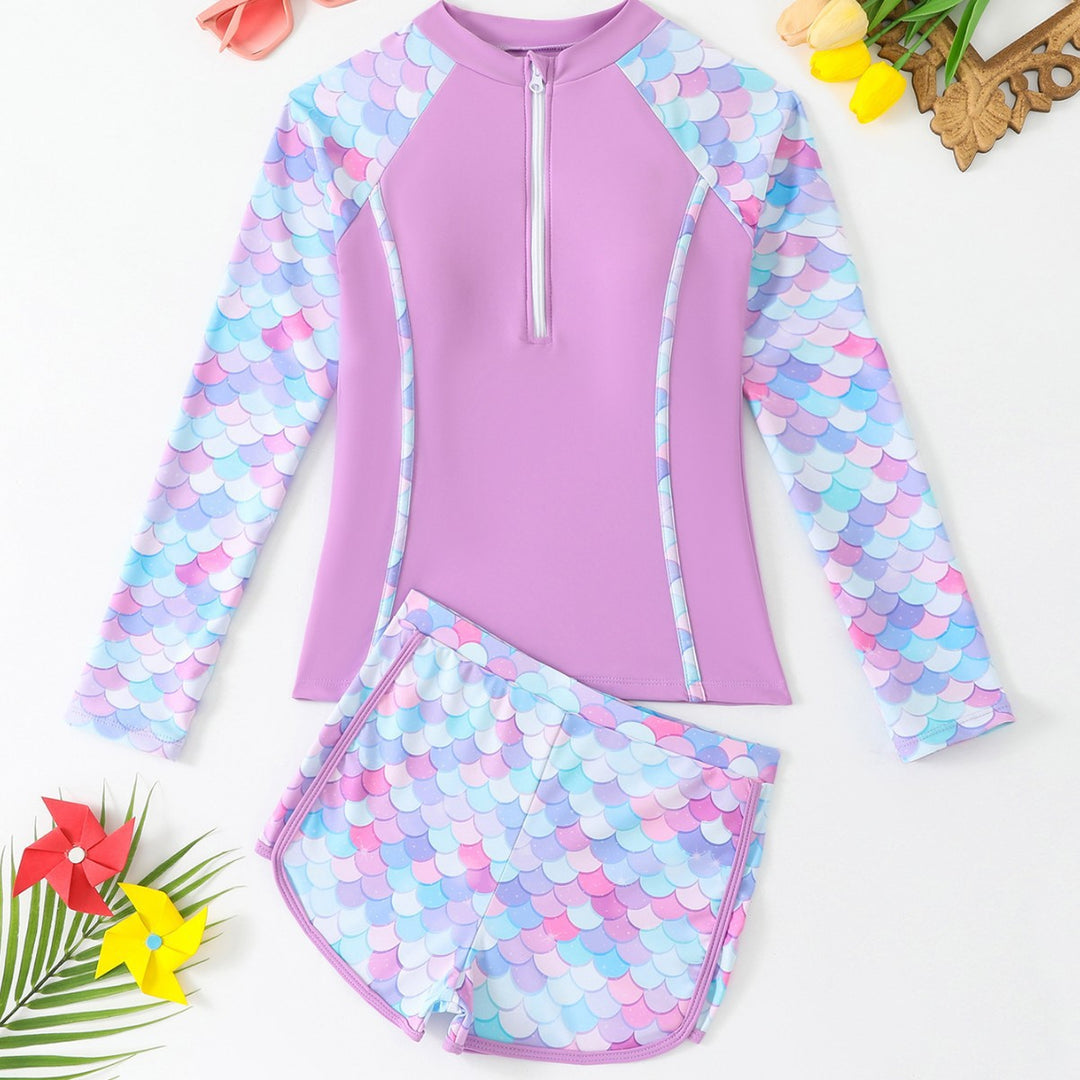 Dame Surfdragt-Sæt med UV-beskyttelse og sporty design Stilla