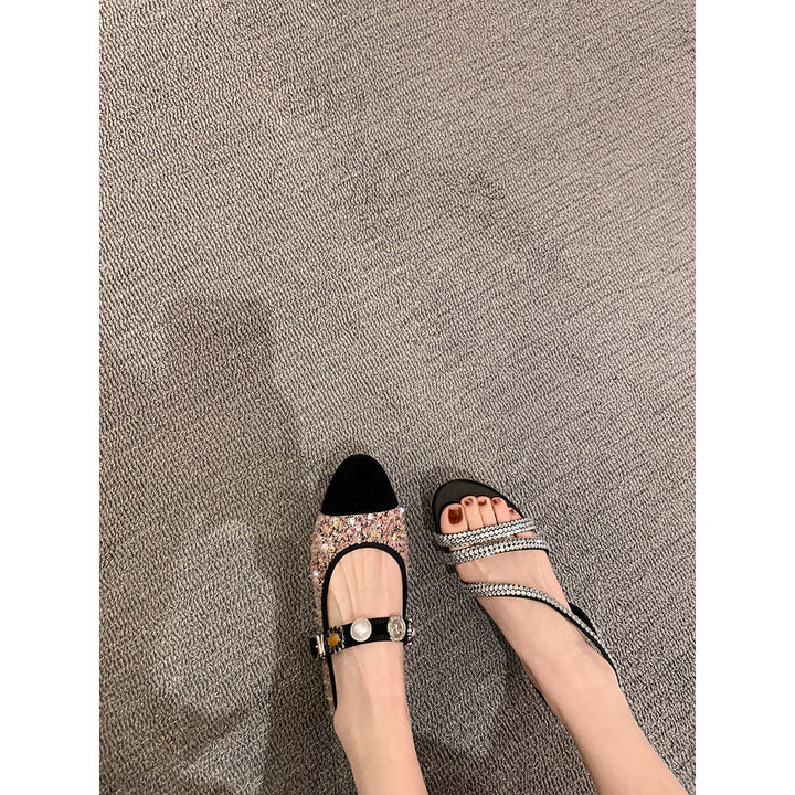 Dame Elegant Pyntet Mary Jane Ballerinas Stilla