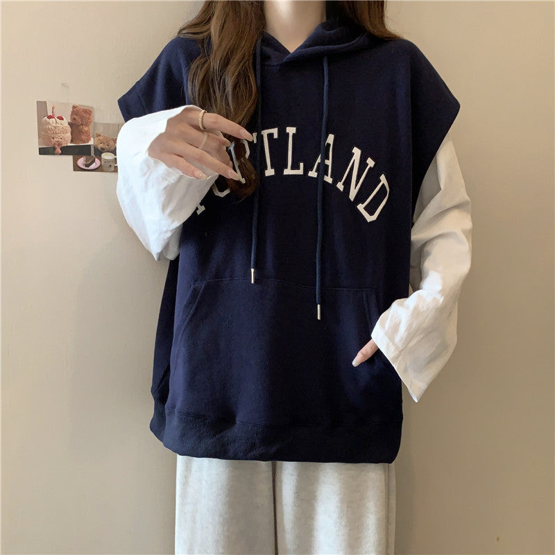 Dame Oversized Hættetrøje med lagdelt design Stilla