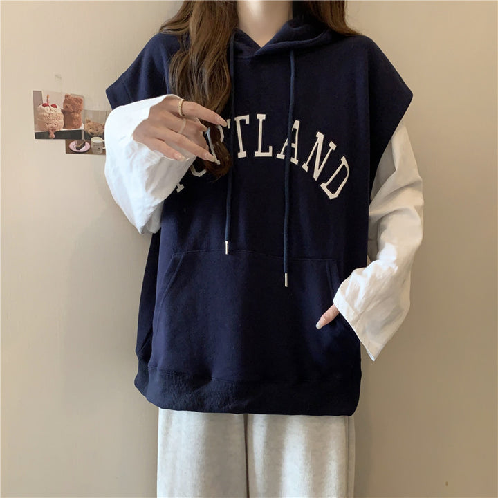 Dame Oversized Hættetrøje med lagdelt design Stilla
