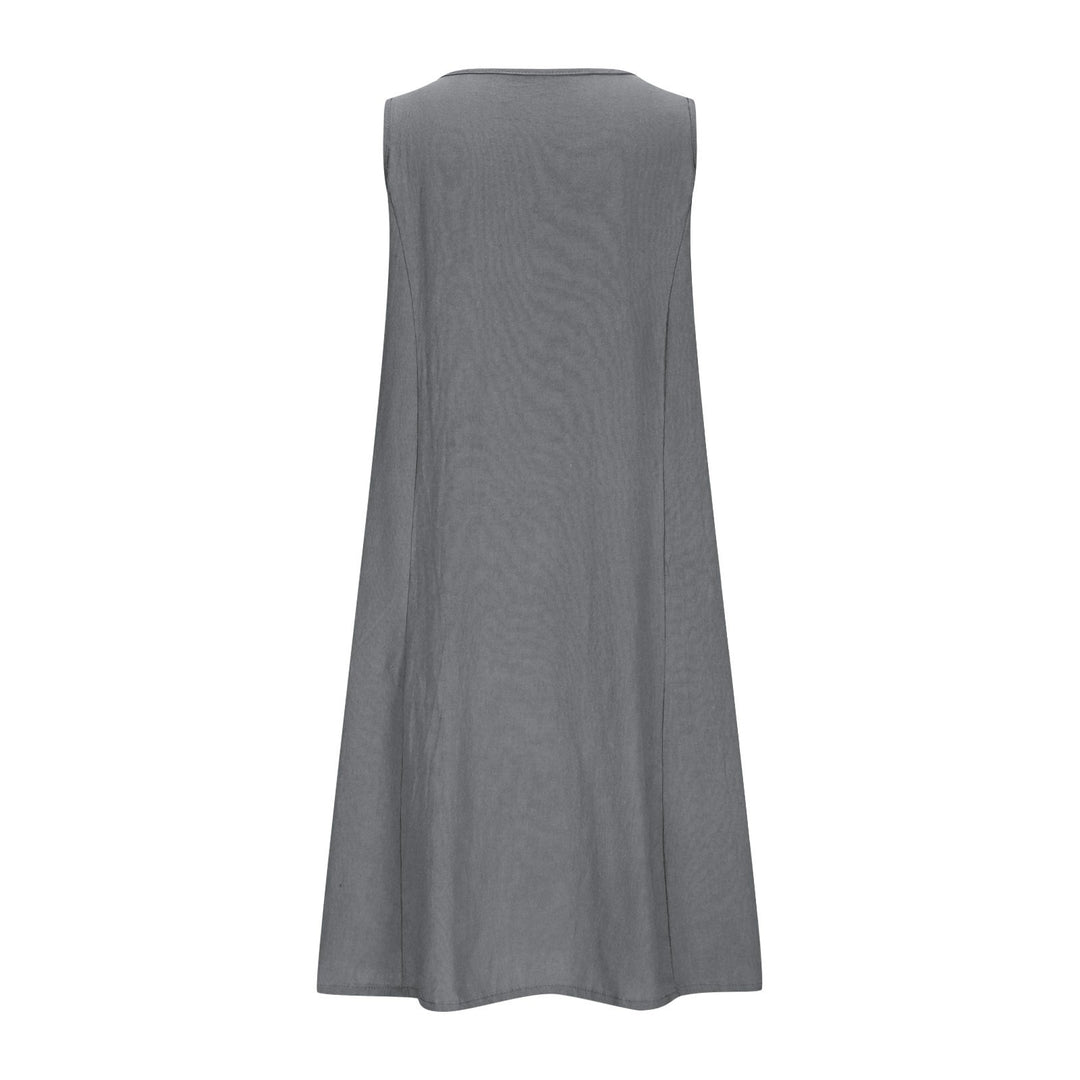 Dame Fritid Ærmeløs Shift-Kjole Stilla