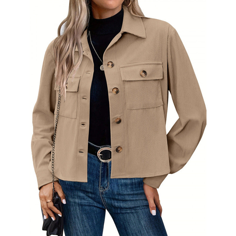 Dame modet Overshirt-jakke med struktureret stof Stilla