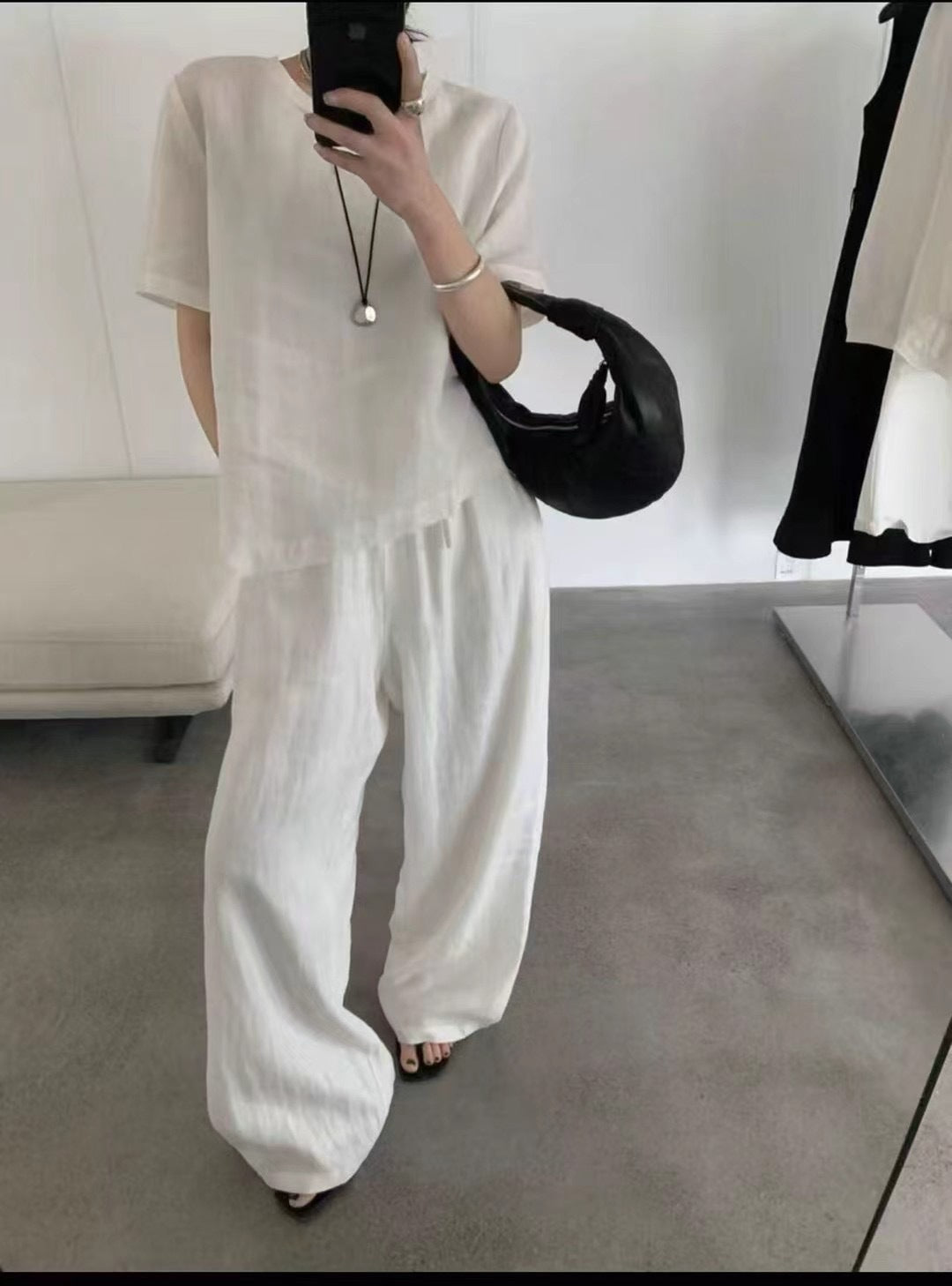 Femme Let Linned Co-Ord Sæt Stilla