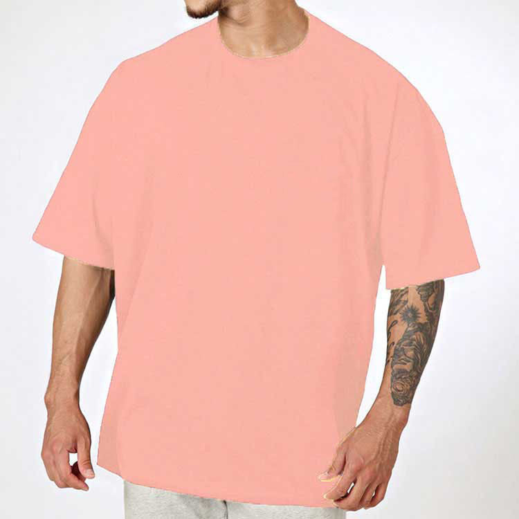 Herrer Oversized T-Shirt i højkvalitets bomuldsblanding med rund halsudskæring Stilla
