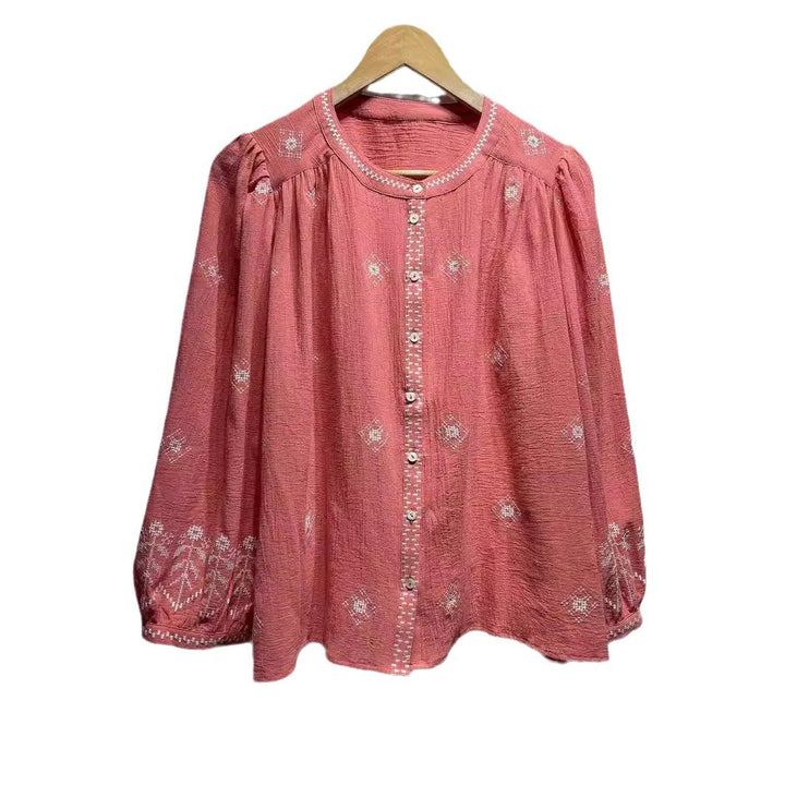 Damebluse med kunstneriske broderier og elegante detaljer Stilla