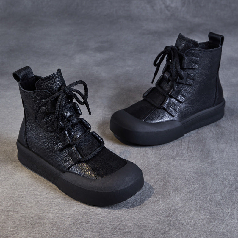 Kvinder Casual High-Top Sneakers med Rem-Detail Stilla
