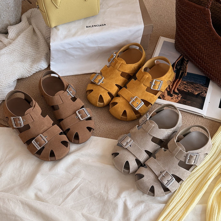 Femme Stilfulde Åbne Tå Spænde Sandaler Stilla