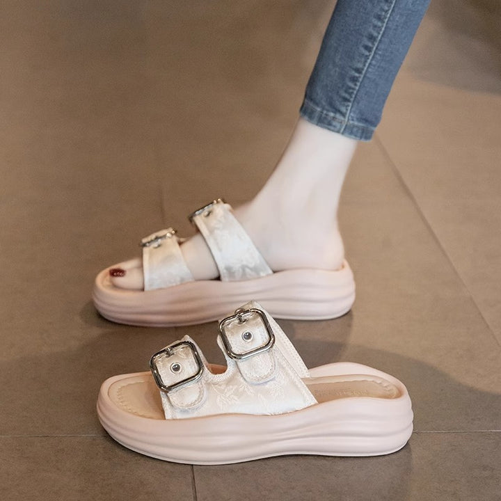 Dame Trendy Plateau-Sandaler med modische Dobbelt-Spænder Stilla