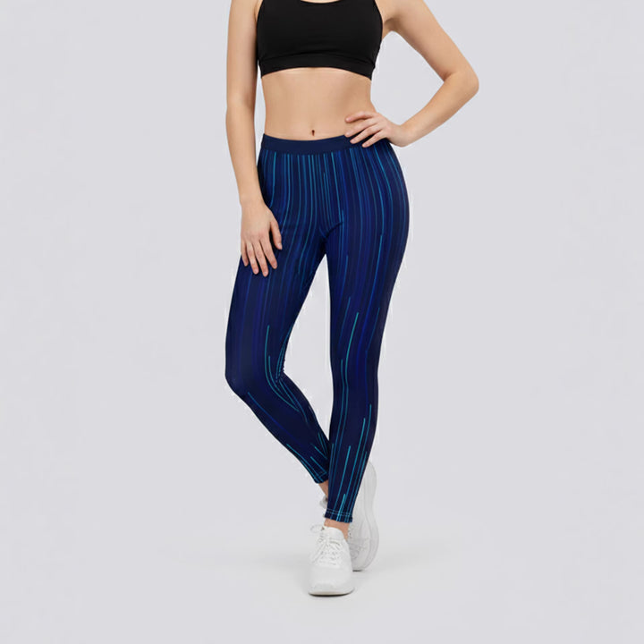Dame sportleggings med stilrent stjernedesign og høj talje Skovae