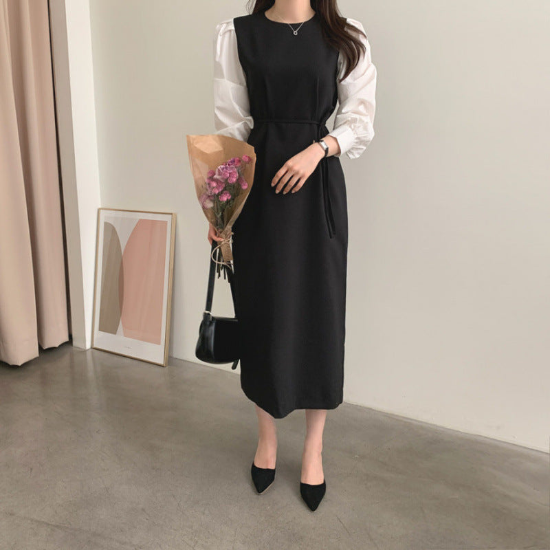 Dame Elegant Maxi Kjole med Stilige Puffærmer Stilla