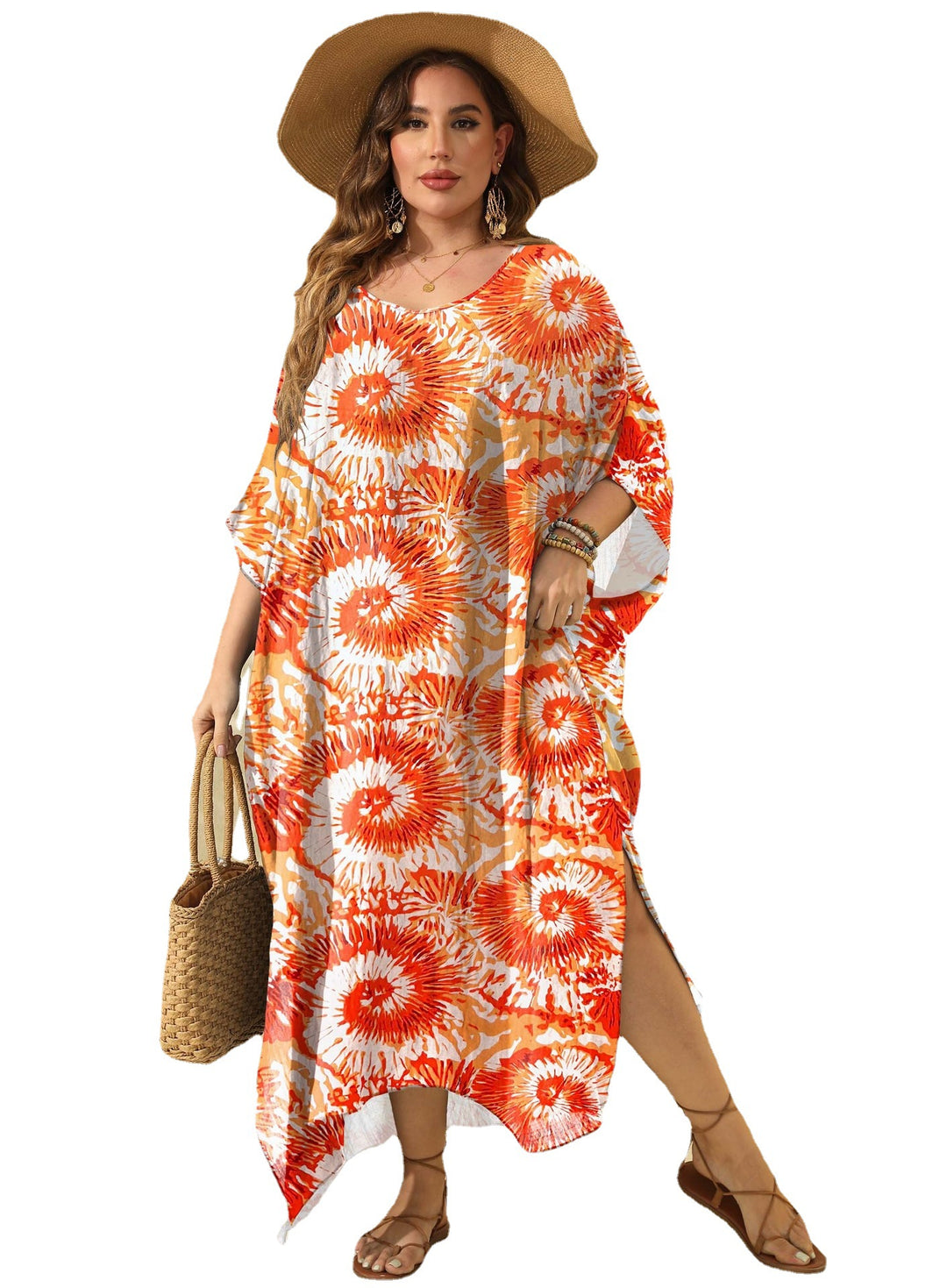 Dame Blomsterprint Maxi Kaftan Stilla