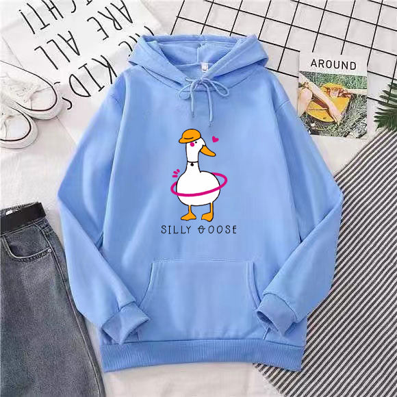 Dame hoodie med sjov and motiv Skovae