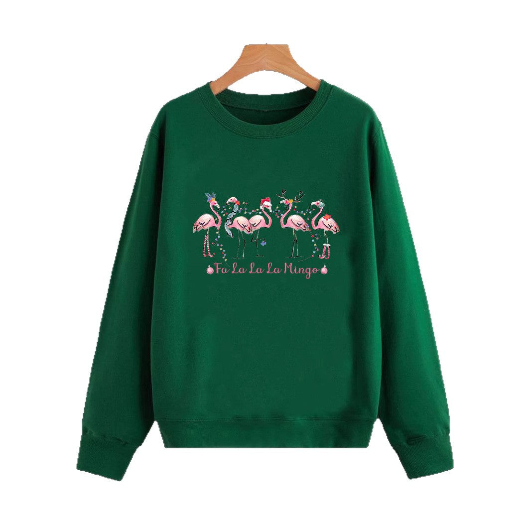 Dame sweatshirt med original flamingo motiv og afslappet snit Stilla
