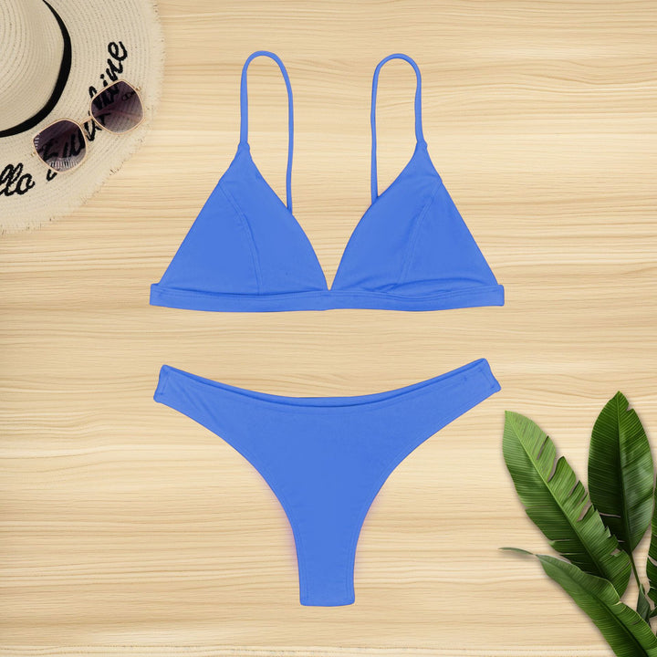 Dame Triangel-Bikini-Sæt med justerbare stropper og sømløst design Stilla