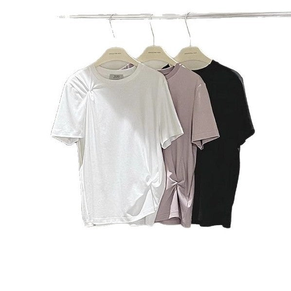Dame kvalitets, afslappet t-shirt med innovative skære detaljer og komfortabel pasform Stilla