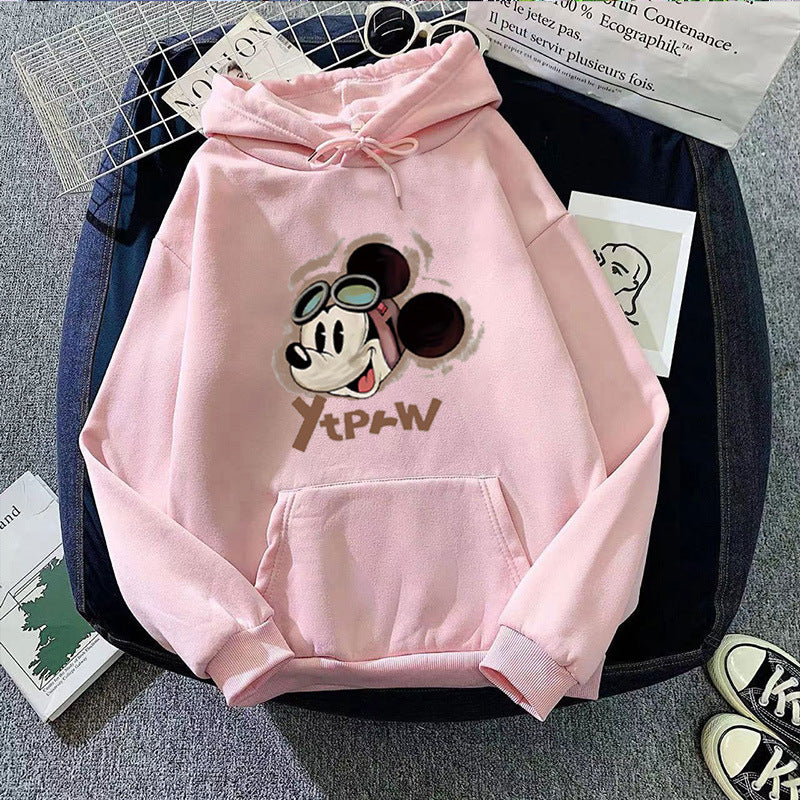 Kvinders hoodie med kreativ Mickey Mouse design Skovae
