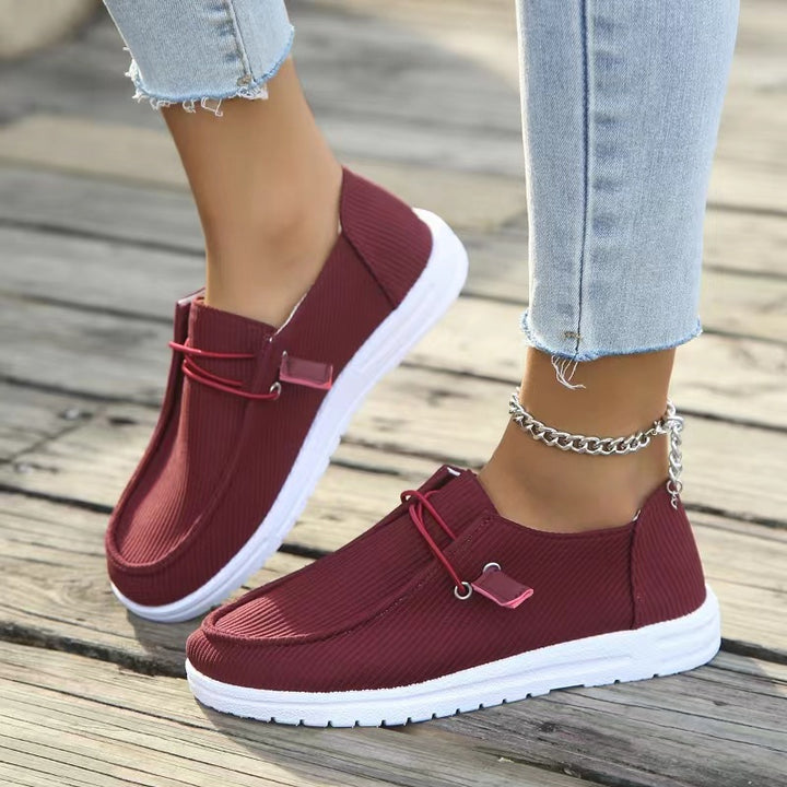 Damer Komfortable Slip-On Sko med elastisk Overdel og moderigtigt Design Stilla