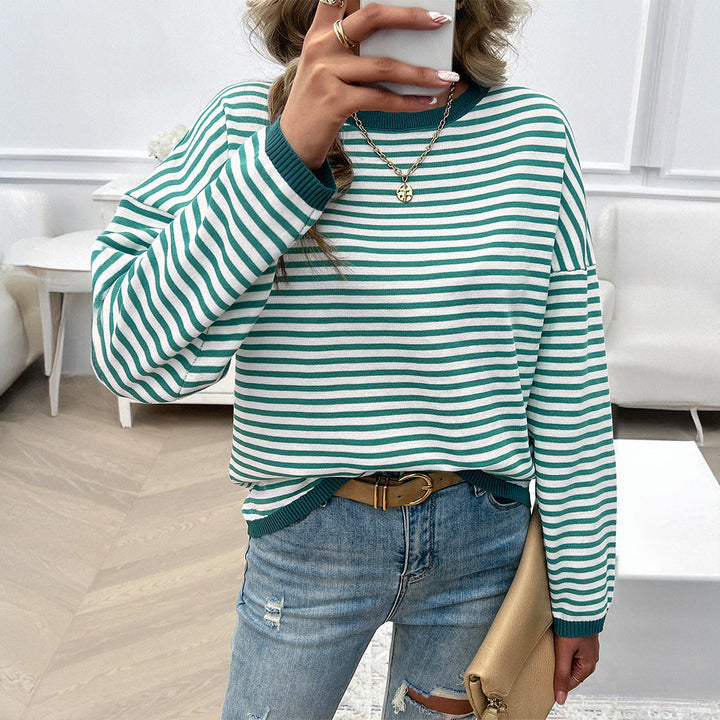 Stilla | Klassisk Stribet Rundhalset Pullover