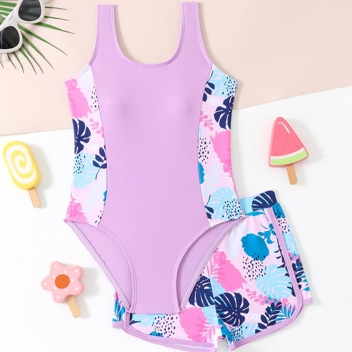 Dame svømmetøjsæt med blomstermotiv og komfortable shorts Stilla