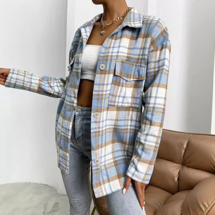 Dame ternet overshirt med afslappet snit Stilla