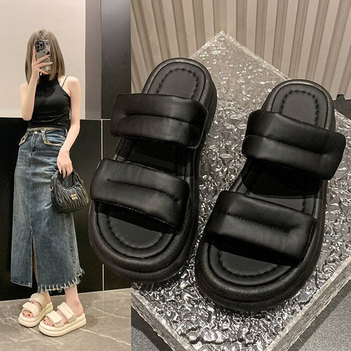 Dame Plateau-sandaler med justerbart remdesign og komfortabelt fodseng Stilla