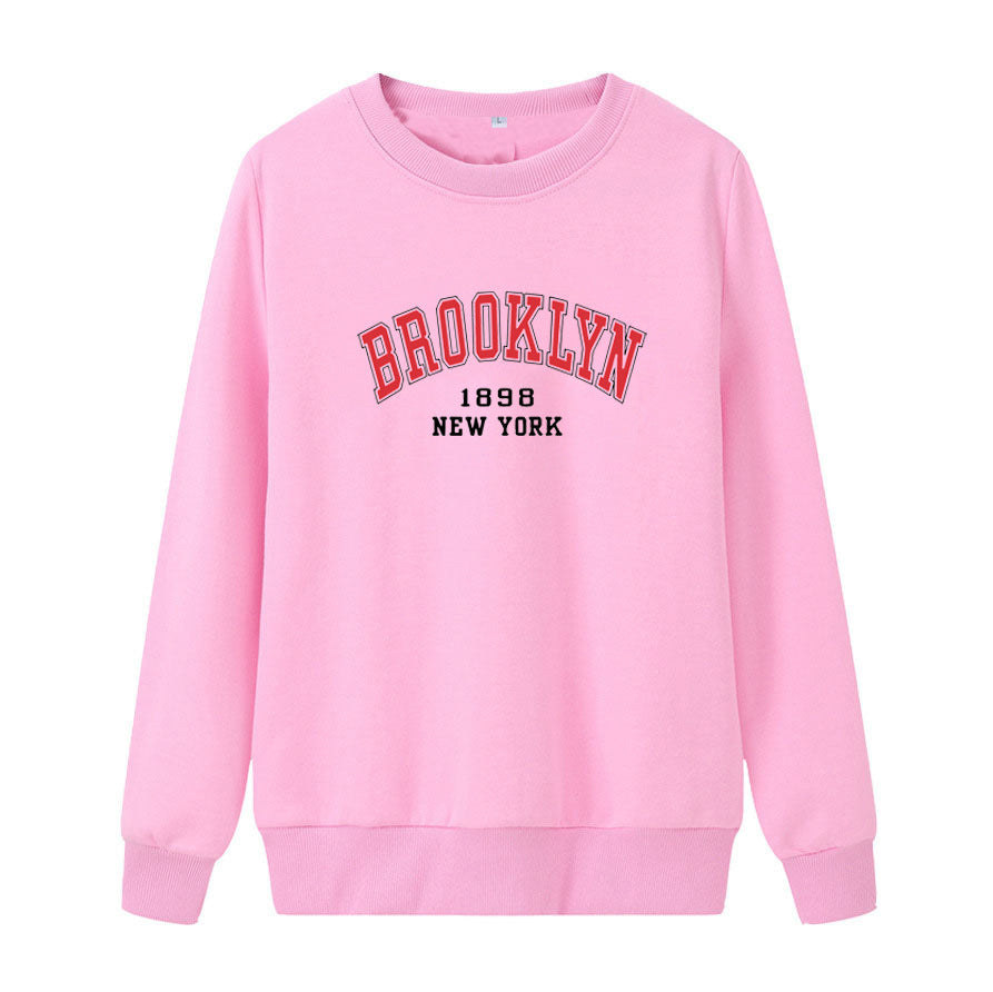 Kvinders casual oversized sweater med Brooklyn print Skovae