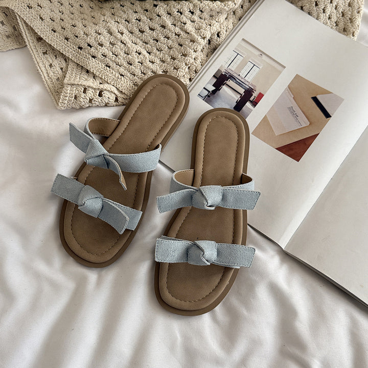 Femme Stilfulde Knyttede Slide Sandaler Stilla