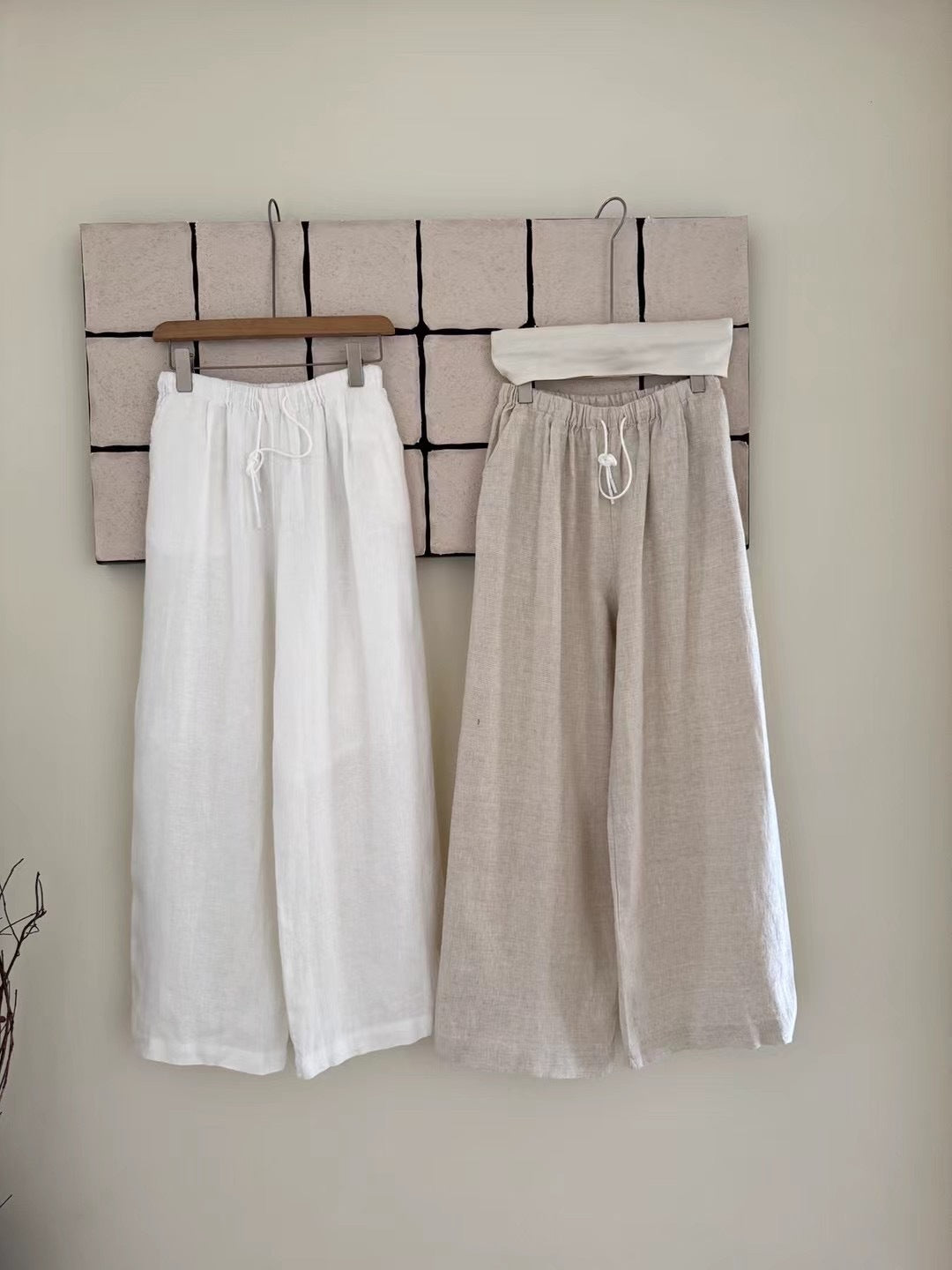 Femme Let Linned Co-Ord Sæt Stilla