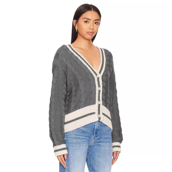 Femme Kabelstrik Korte Cardigan Stilla