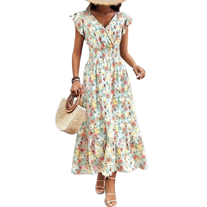 Dame Floral Maxi Kjole Stilla
