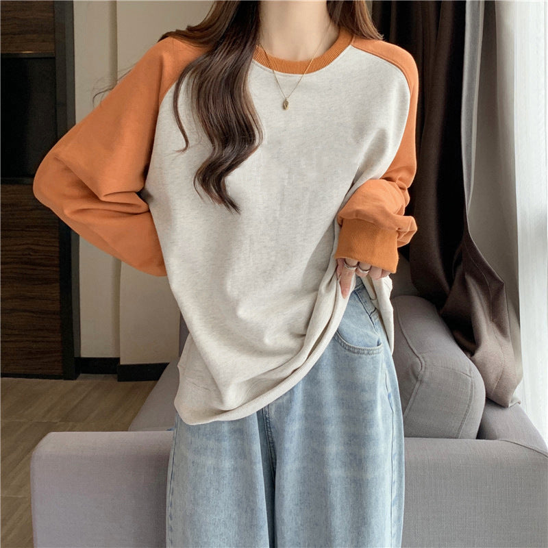 Femme Kontrastærme Raglan Tee Stilla