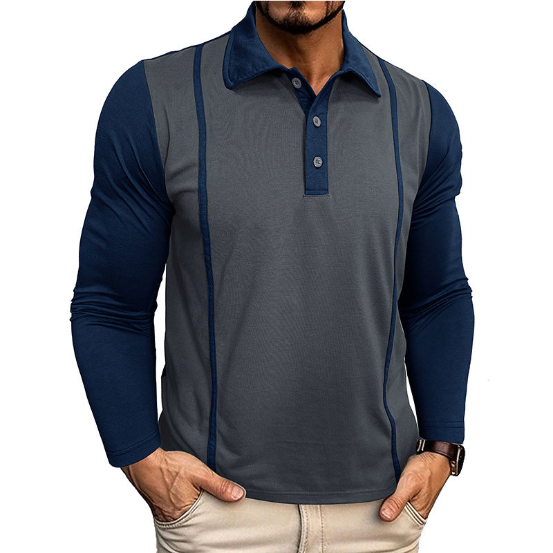 Herre Langærmet Polo T-shirt Stilla