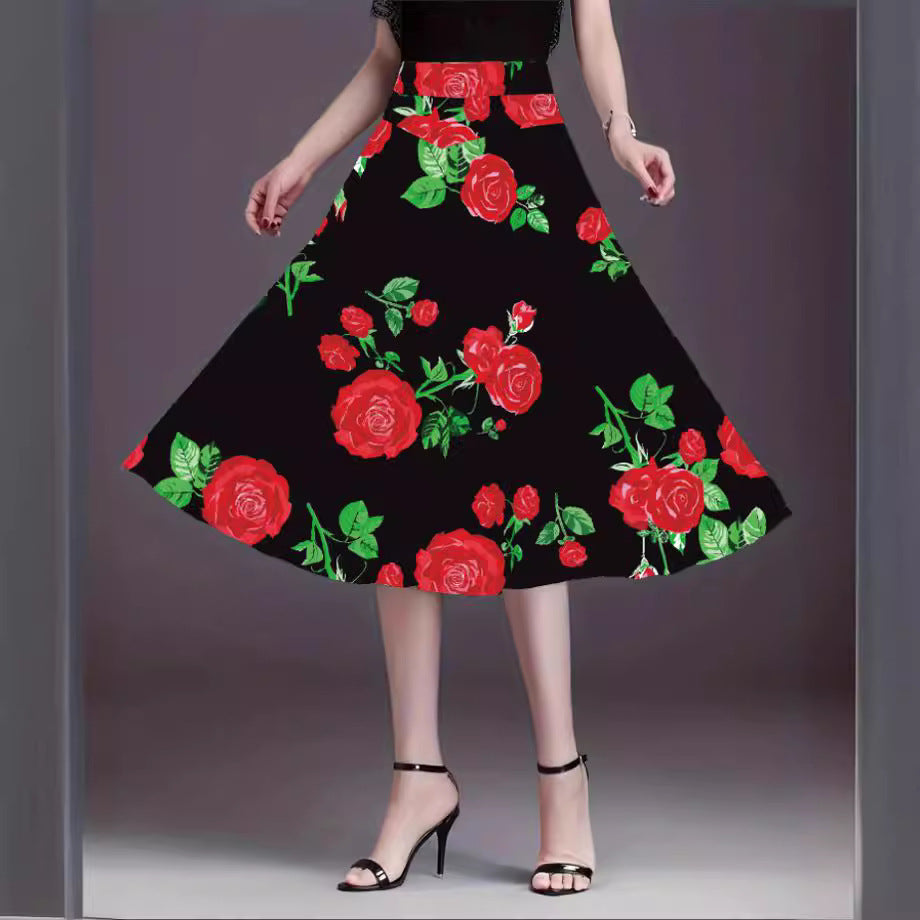 Dame Maxikjole med blomsterdesign Stilla