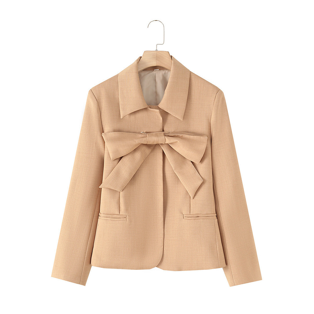 Femme Tailoreret Blazer med Sløjfedetalje Stilla