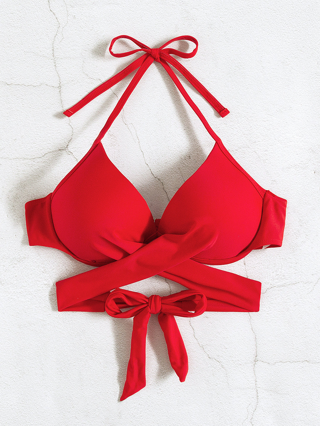 Dame Bikini-top med innovativt indpakningsdesign og justerbare stropper Stilla