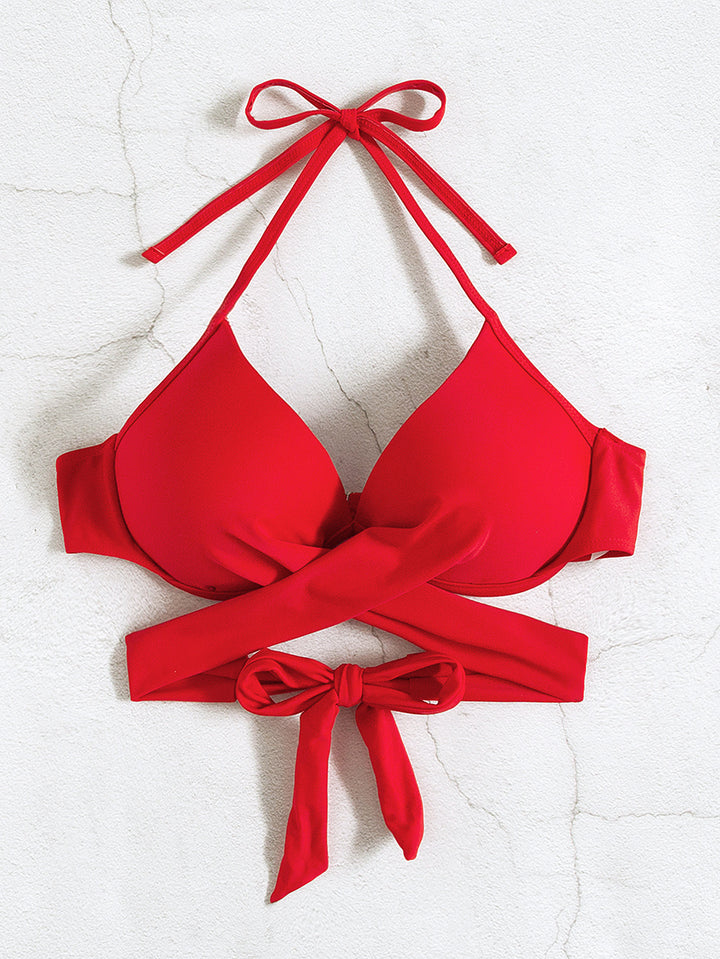 Dame Bikini-top med innovativt indpakningsdesign og justerbare stropper Stilla