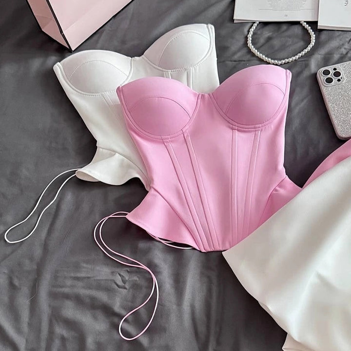 Dame Bustier Minikjole med voluminøs Skørt Stilla