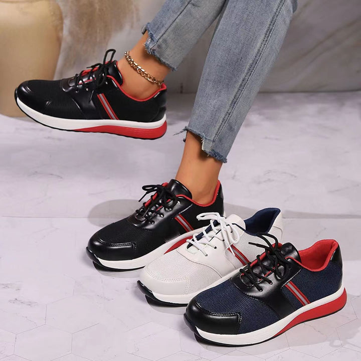 Dame sporty sneakers med åndbart mesh-overmateriale og støddæmpende sål Stilla