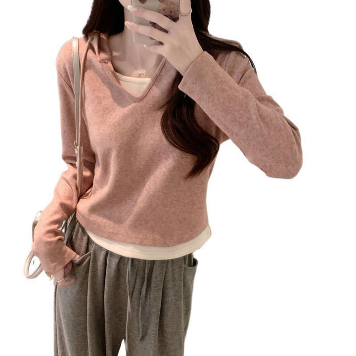 Femme Casual Korte Hoodie Stilla