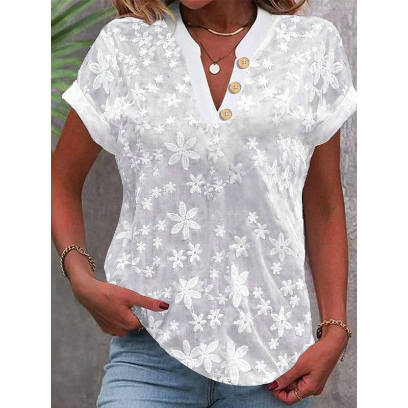 Damebluse med blomsterprint fra Stilla