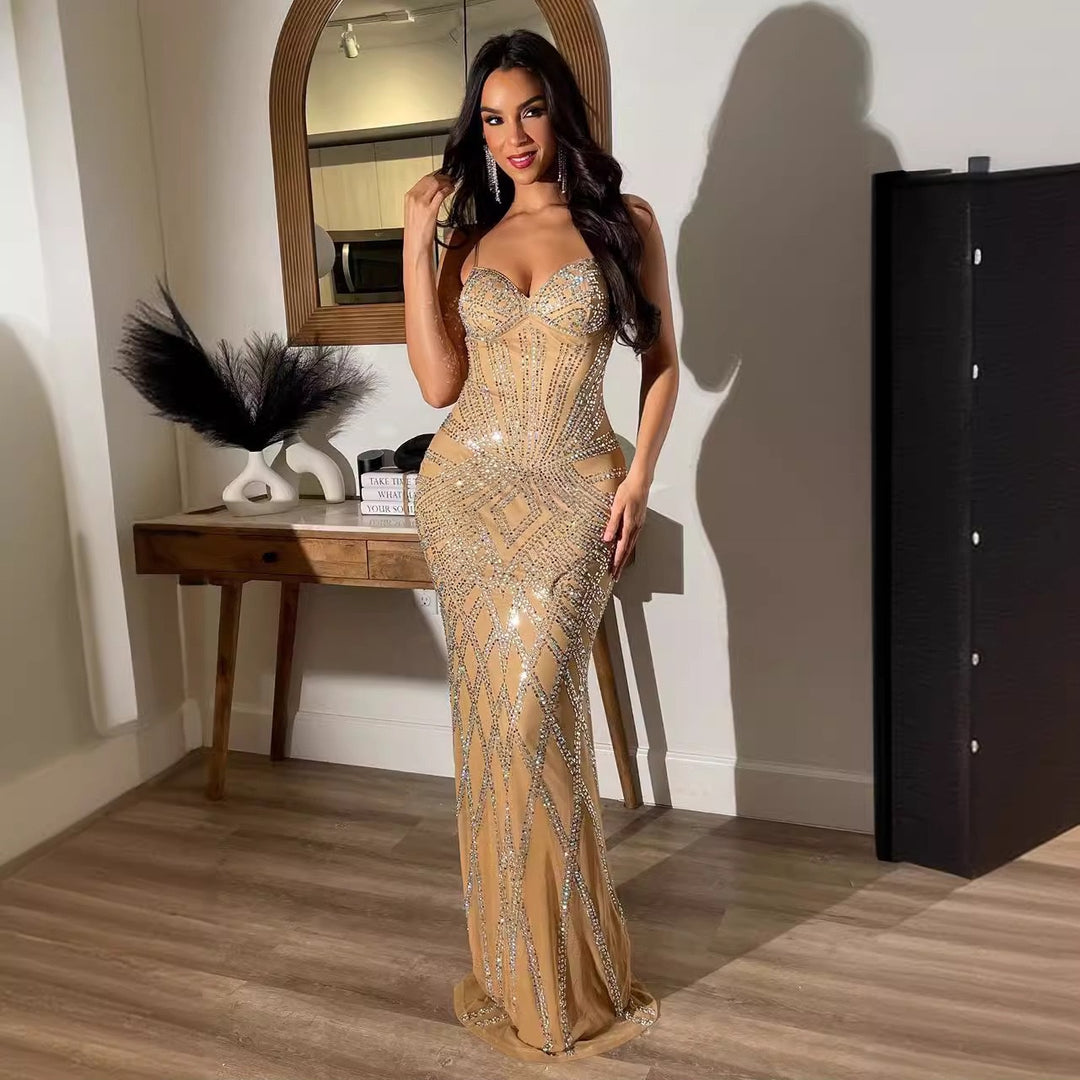 Dame Pailletten Bodycon Aftenkjole Stilla