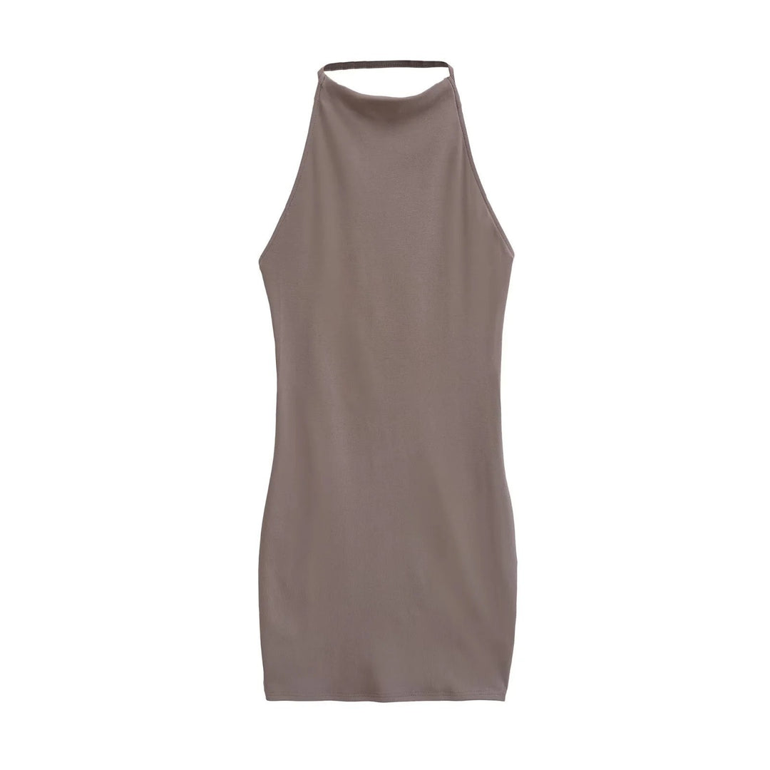 Femme Halterneck Bodycon Mini Kjole Stilla